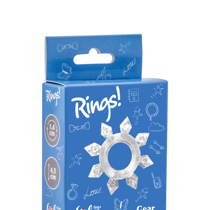Эрекционное кольцо Rings Gear white 0112-20Lola