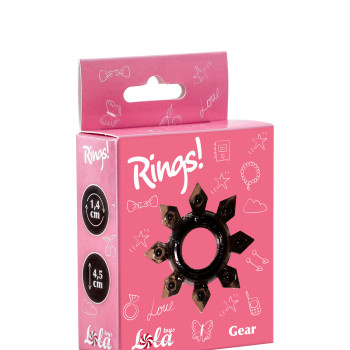 Эрекционное кольцо Rings Gear black 0112-21Lola