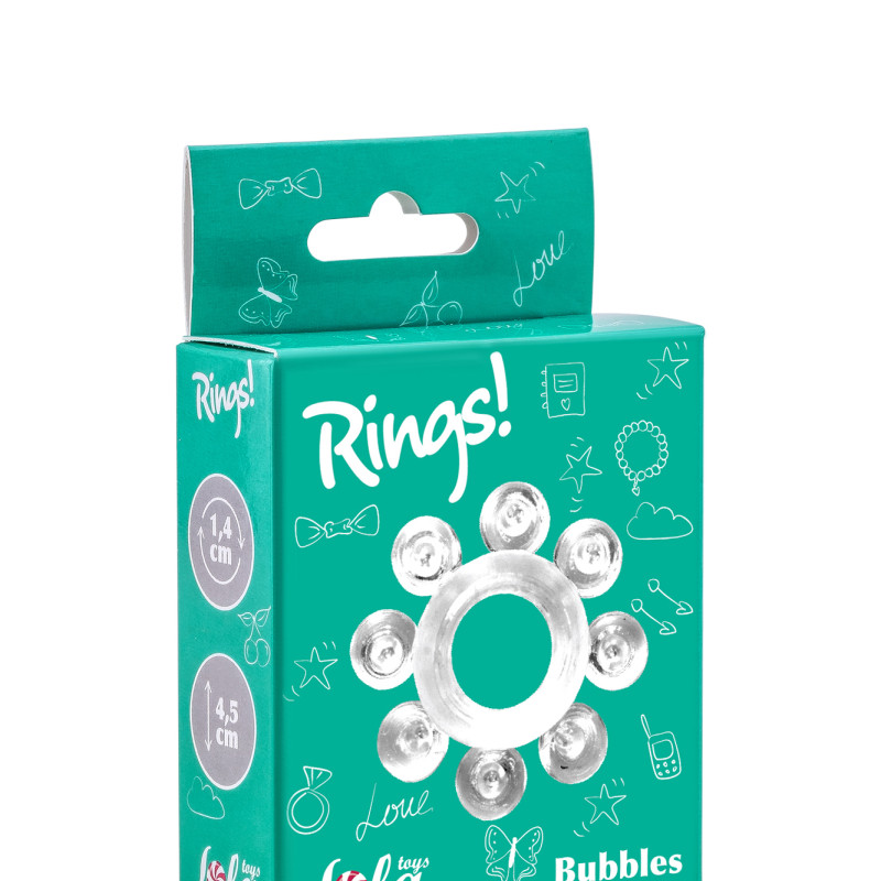 Эрекционное кольцо Rings Bubbles white 0112-30Lola