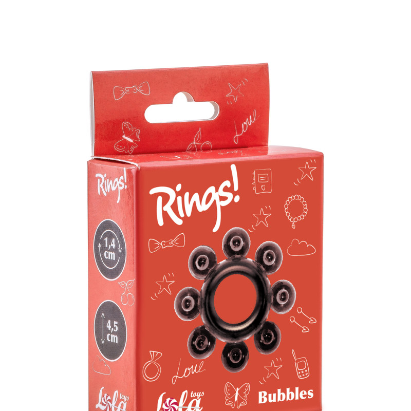 Эрекционное кольцо Rings Bubbles black 0112-31Lola