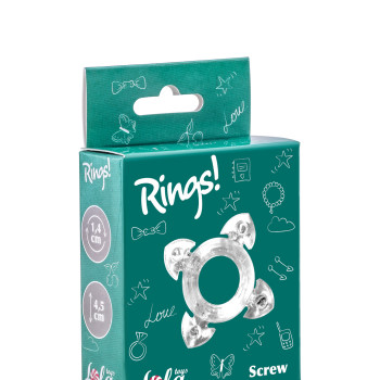 Эрекционное кольцо Rings Screw white 0112-40Lola