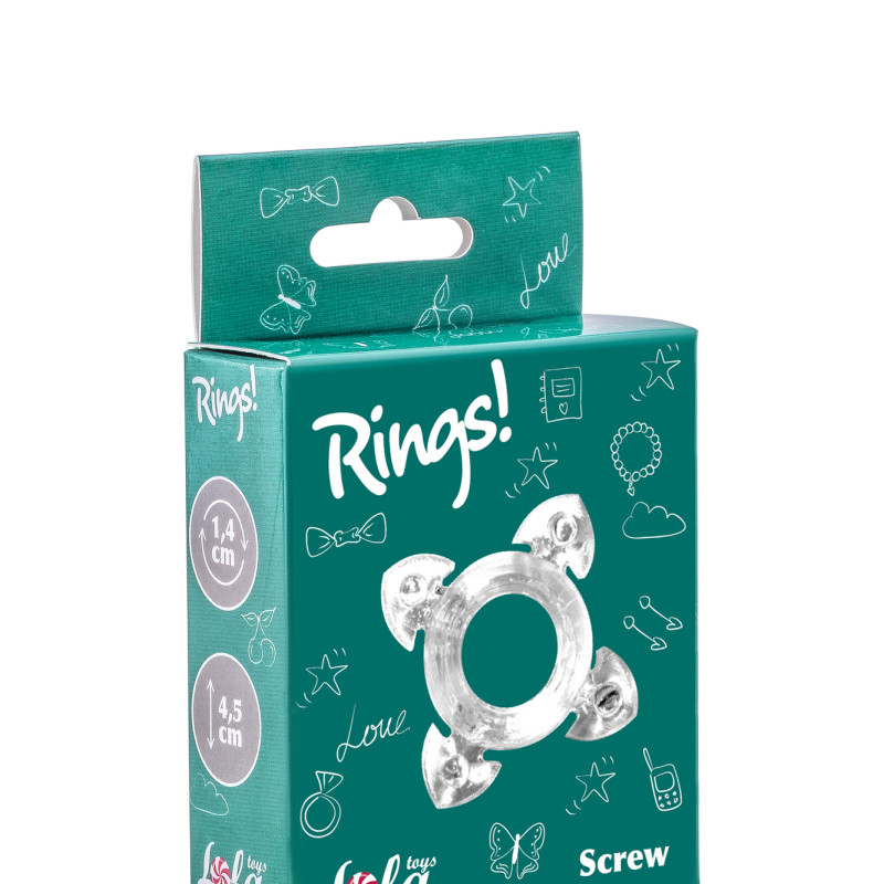 Эрекционное кольцо Rings Screw white 0112-40Lola