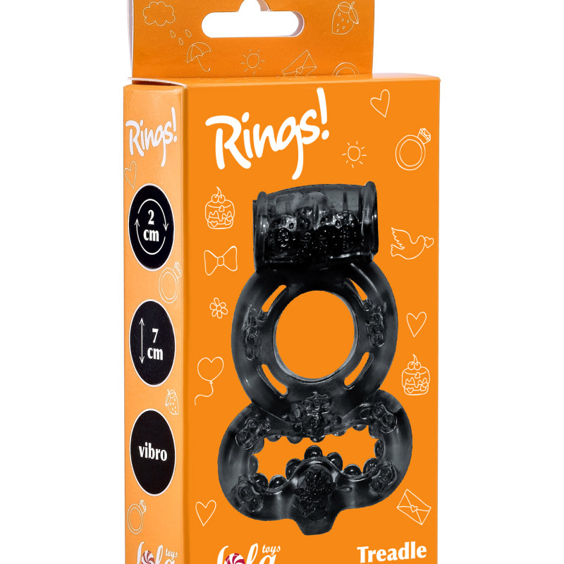 Эрекционное кольцо Rings Treadle black 0114-62Lola