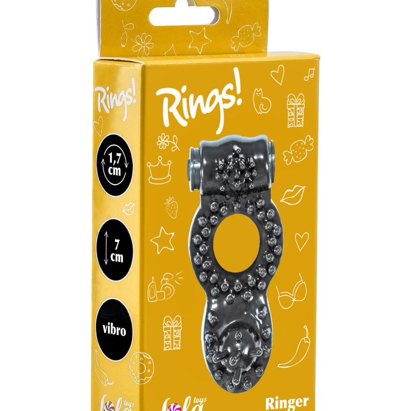 Эрекционное кольцо Rings Ringer black 0114-72Lola