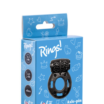 Эрекционное кольцо с вибрацией Rings Axle-pin black 0114-82Lola
