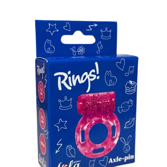 Эрекционное кольцо с вибрацией Rings Axle-pin pink 0114-83Lola