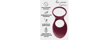 Эрекционное Виброкольцо Pure Passion Daydream Wine Red 1303-02lola