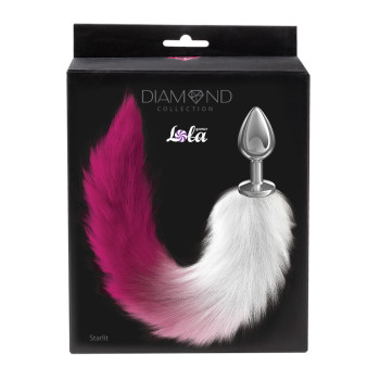 Анальная Пробка с Хвостом Diamond Starlit Pink 4020-02lola
