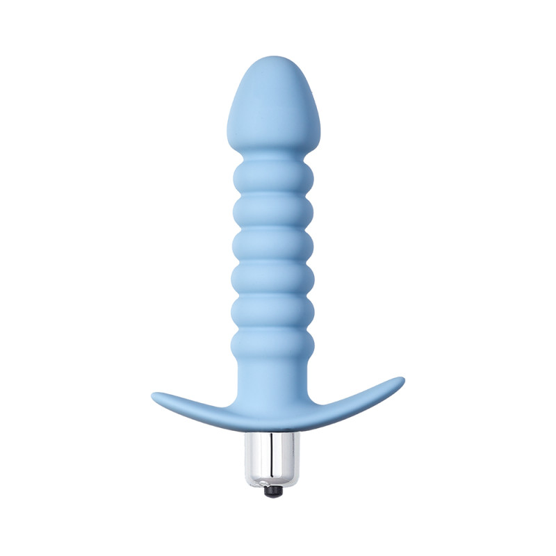 Анальная пробка с вибрацией Twisted Anal Plug Blue (Батарейки ААА) 5007-02lola