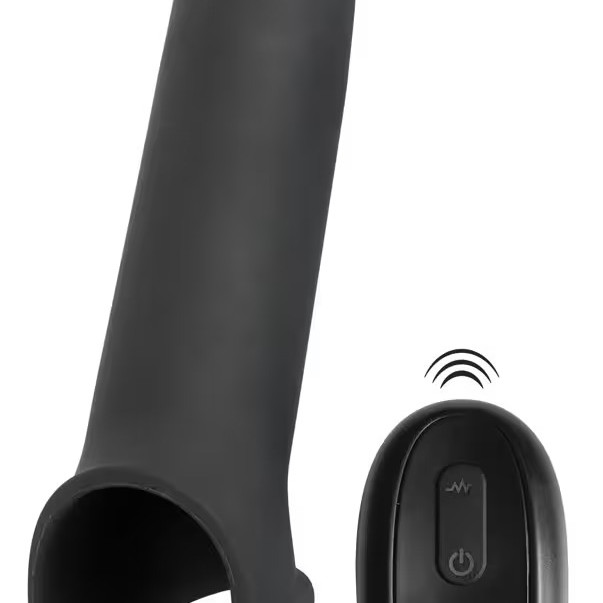 Вибрирующая насадка для пениса с хомутом для яичек и пультом управления 0550825ON