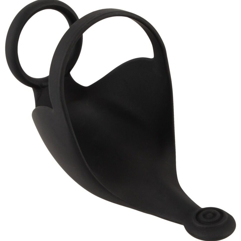 Эрекционное кольцо с шариковым массажёром с пультом 555193ON