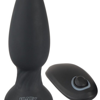 Вращающаяся и вибрирующая анальная пробка с пультом 596426ON