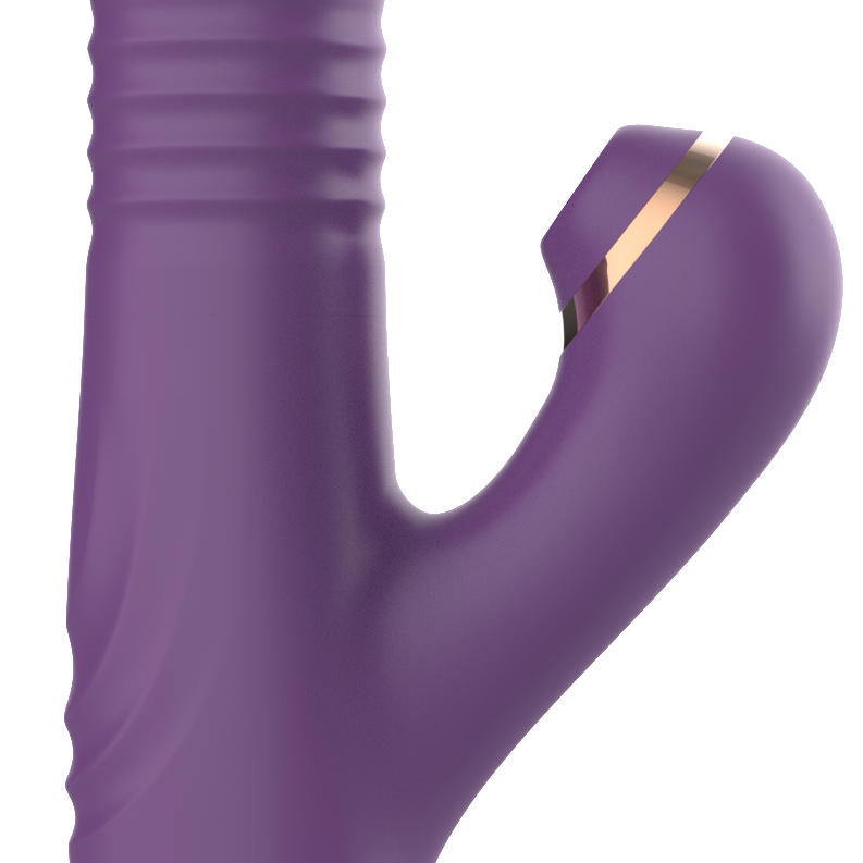 Силиконовый вибратор с возвратно-поступательной стимуляцией SW24126-purple