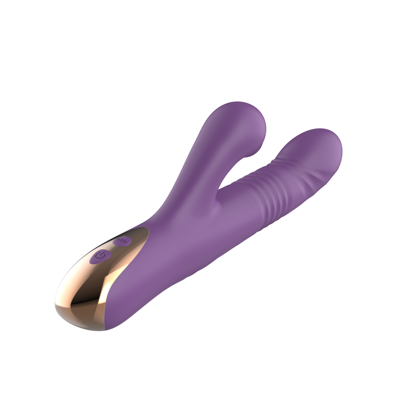 Силиконовый вибратор с возвратно-поступательной стимуляцией SW24126-purple