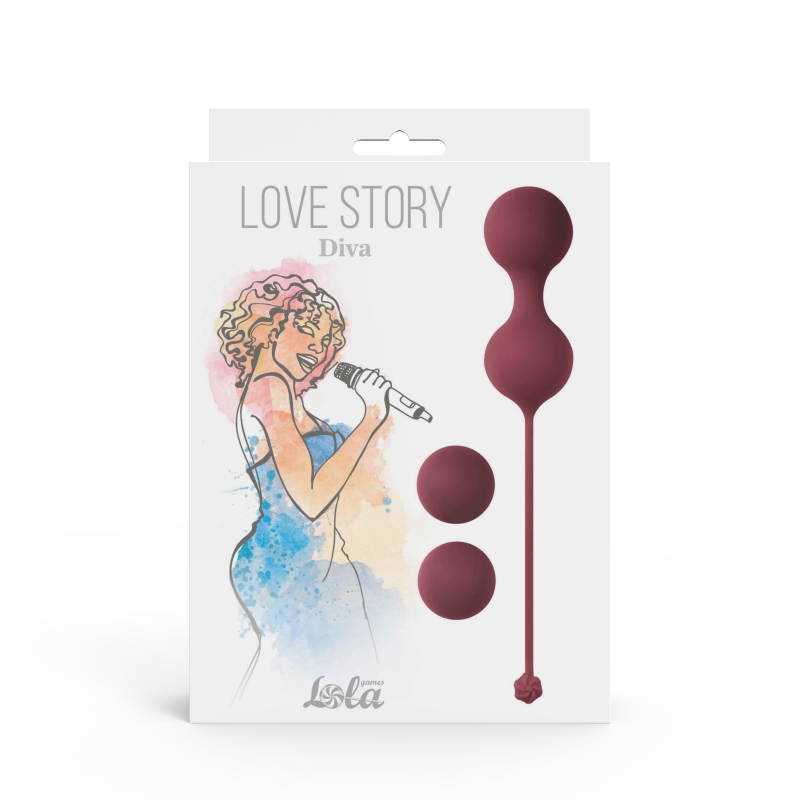 Набор вагинальных шариков Love Story Diva Wine Red 3012-02lola