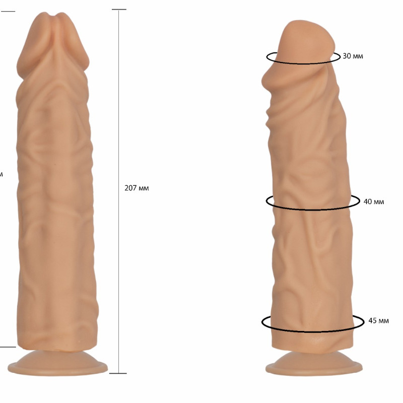 Фаллоимитатор на присоске гелевый 100500ru