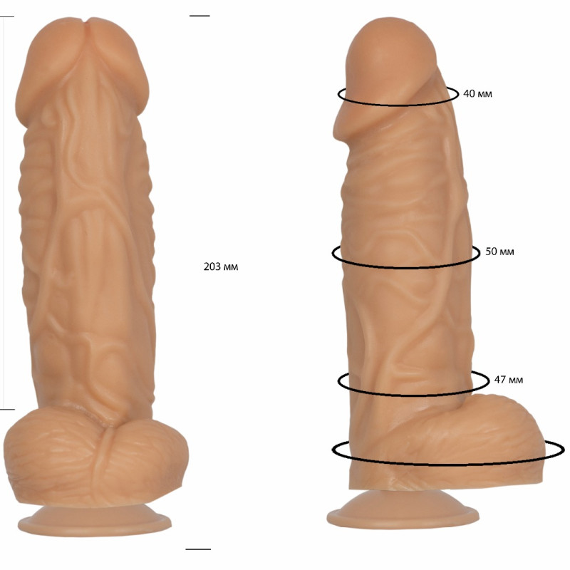 Фаллоимитатор на присоске гелевый 105500ru