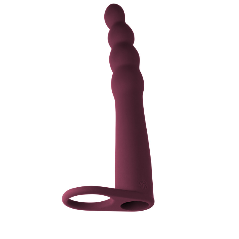 Вибронасадка для двойного проникновения Pure Passion Bramble Wine red 1201-02lola