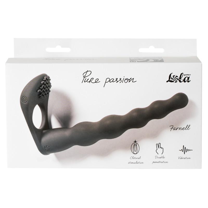 Вибронасадка для Двойного Проникновения Pure Passion Farnell Black 1203-01lola