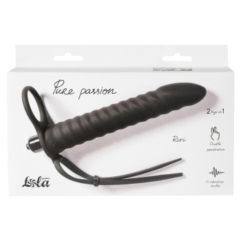 Вибронасадка для Двойного Проникновения Pure Passion Rori Black 1205-01lola