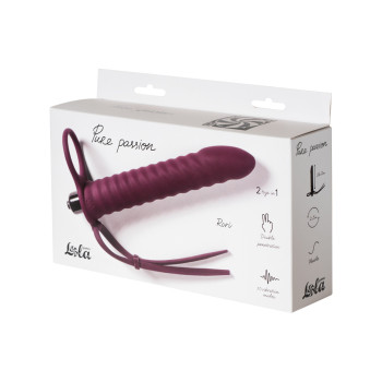 Вибронасадка для Двойного Проникновения Pure Passion Rori Wine Red 1205-02lola