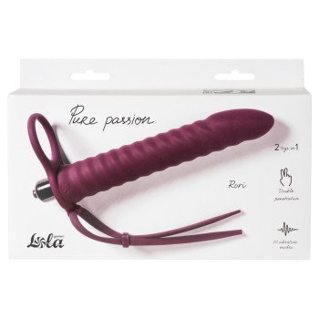 Вибронасадка для Двойного Проникновения Pure Passion Rori Wine Red 1205-02lola