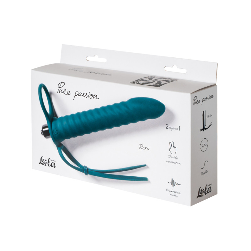 Вибронасадка для Двойного Проникновения Pure Passion Rori Green 1205-03lola