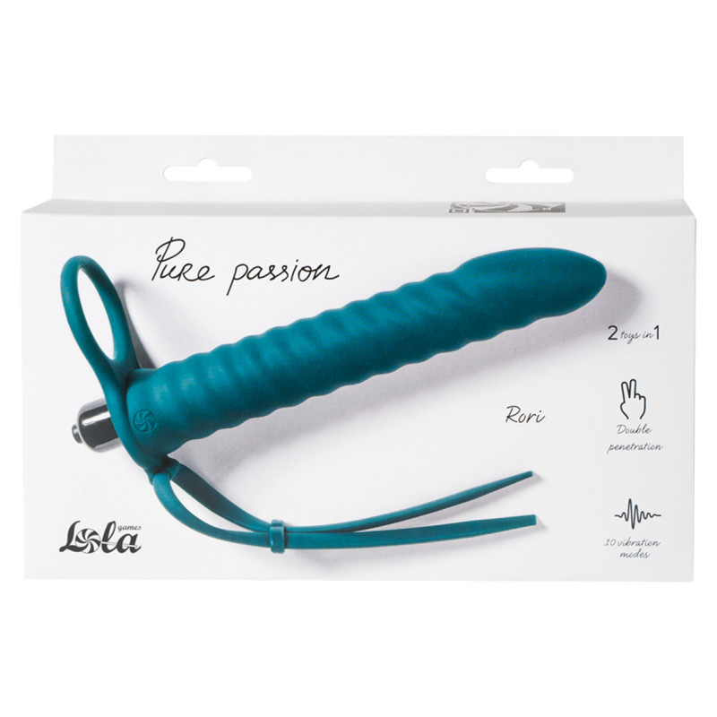 Вибронасадка для Двойного Проникновения Pure Passion Rori Green 1205-03lola