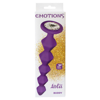 Анальная Цепочка с Кристаллом Emotions Buddy Purple 1400-03lola