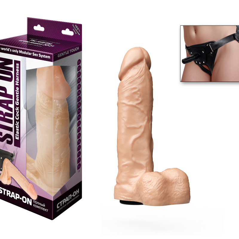 Страпон Харнес в подарочной упаковке из ПВХ 281503ru