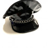 Фуражка секси-полицейский из эко-кожи с цепочкой 50011ars