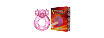 Эрекционное виброкольцо Pink bear BI-010084