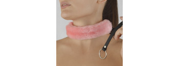 Ошейник Lite с розовым мехом 3444-14