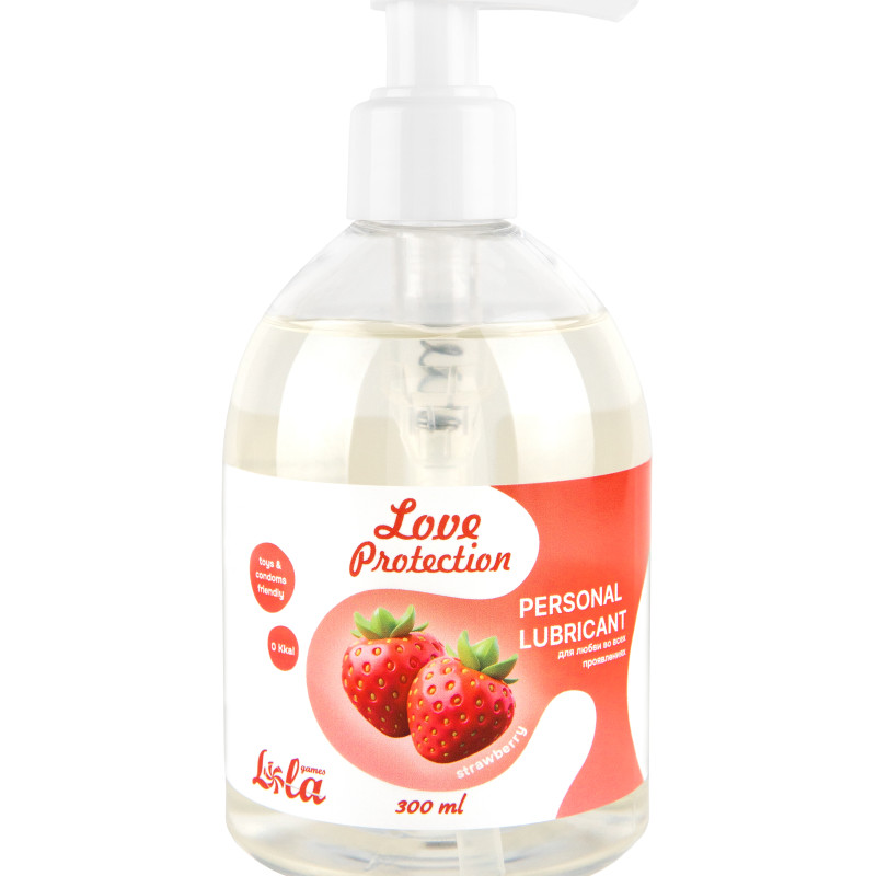 Лубрикант на Водной Основе Lola Games Love Protection Strawberry 300ml 1831-02lola