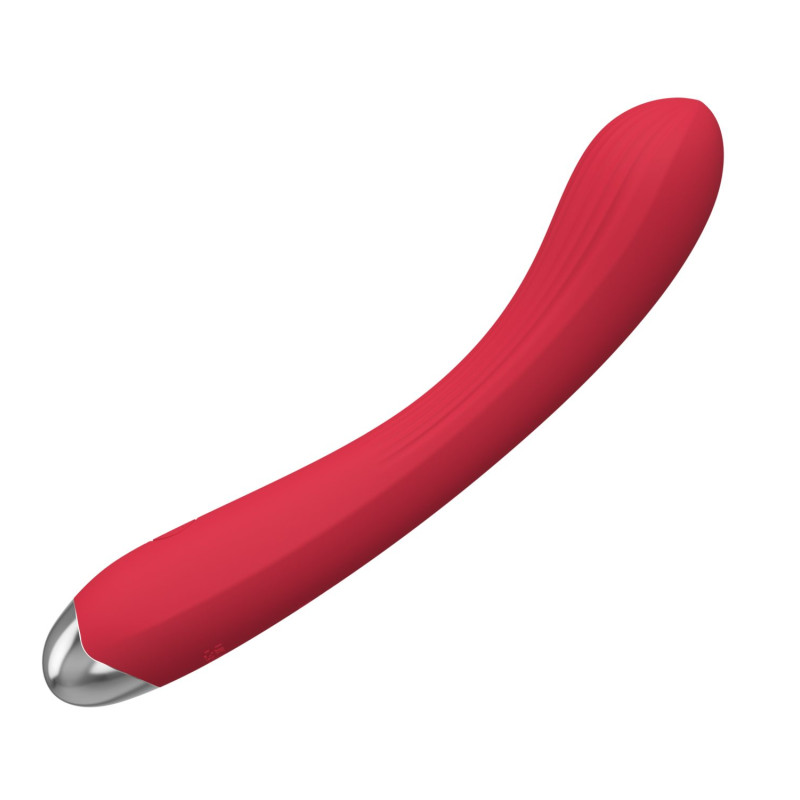 Гибкий силиконовый вибратор красный SW3014R