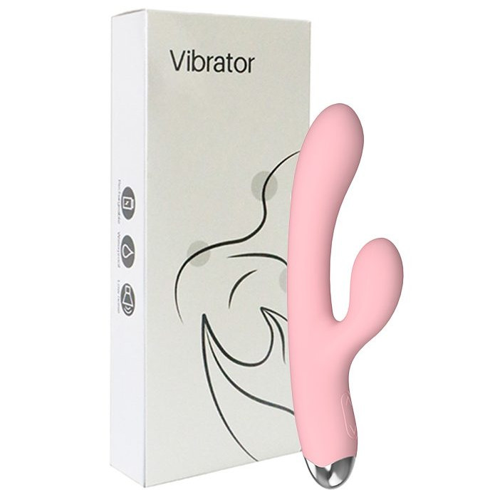 Силиконовый вибратор-кролик розовый SW3012P