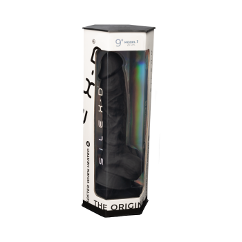 Фаллоимиатор термоактивный из Silexpan черный 9