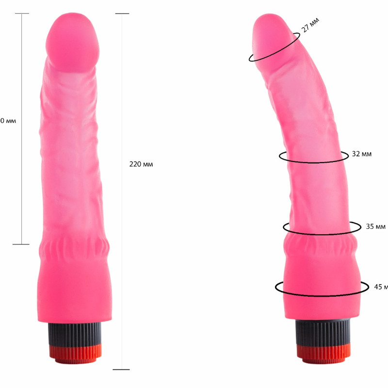 Вибратор гелевый розовый 220300ru