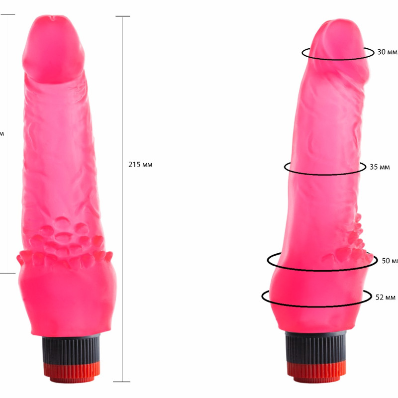 Вибратор гелевый розовый 220900ru