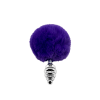 Анальная пробка Metal Anal Fluffly Twist Plug S Dark Purple 71009AL