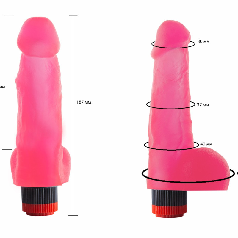 Вибратор гелевый розовый 221200ru