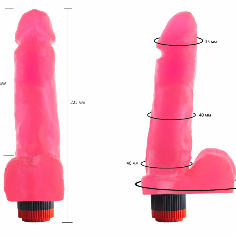 Вибратор гелевый розовый 221500ru