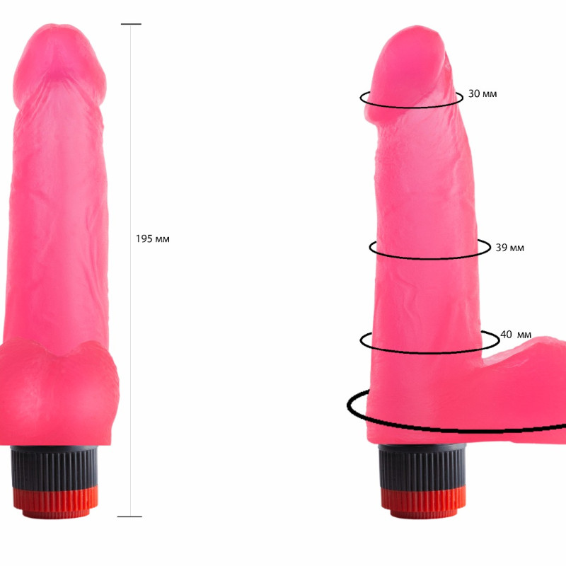 Вибратор гелевый розовый 221600ru