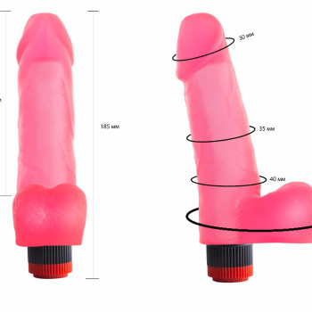 Вибратор гелевый розовый 221700ru