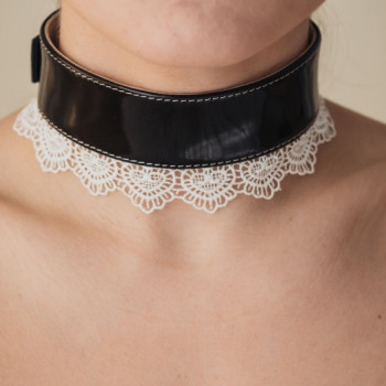 Изящный ошейник с кружевом BDSM Light  810008ars