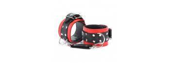 Наручники из кожи красные 51003ars