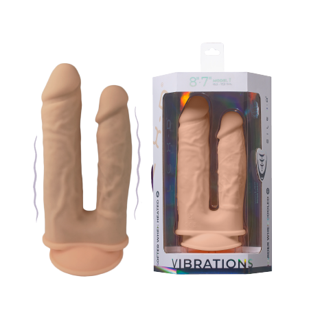 Вибратор Двойной термоактивный из Silexpan 8 с пультом ДУ 255972AL