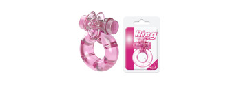 Эрекционное виброкольцо Pink bunny BI-010082A