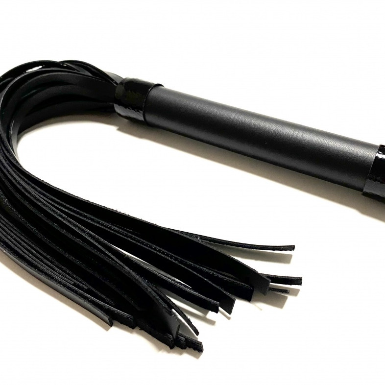 Плеть из эко-кожи чёрная 50012ars