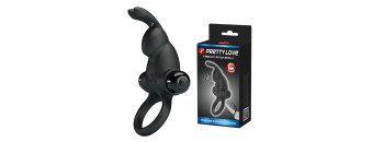 Эрекционное кольцо с вибростимуляцией клитора Pretty love BI-210204